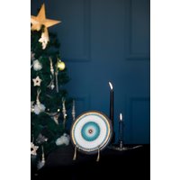 Handgemachte Gold Verzierte Keramik Evil Eye | Wandbehang Grosse 20cm Lang Handgemachte Gold Verzierte Keramik Evil Eye | Wandbehang Grosse 20cm Lang von AtelierSimi