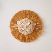 Rattan-Löwentrophäe Kinder - Und Babyzimmer-Deko von AtelierSolelh