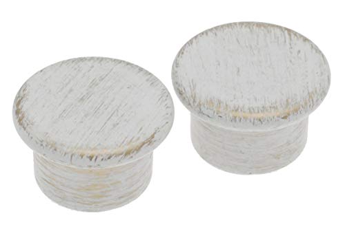 FER Tendance | Ø20 | 2 Embouts Bouchon | Blanc Patiné Or von Ateliers28