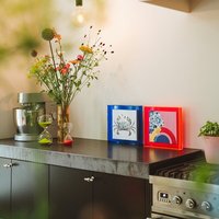 Moderne Delft Blau "Pink' in | Neon Bunten Acryl Rahmen Moderne Delft Blau "Pink' in | Neon Bunten Acryl Rahmen von AteljeeWG