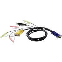 ATEN KVM Anschlusskabel [1x VGA-Stecker - 1x VGA-Stecker, USB 1.1 Stecker A] 5.00m Schwarz von Aten