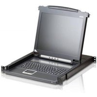 Aten - neuwertig] Slideaway console 17' lcd swiss-german keyboard vga kvm Switch von Aten