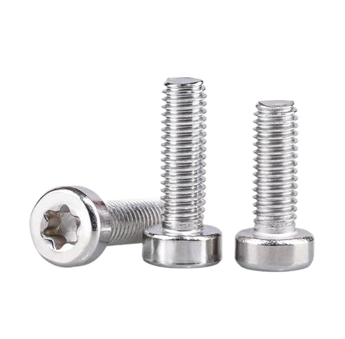 20 Stück 304 Edelstahl-Innensechskantschrauben mit dünnem Kopf (Silber, 20Pcs-M3x25 mm) von Ateohwo