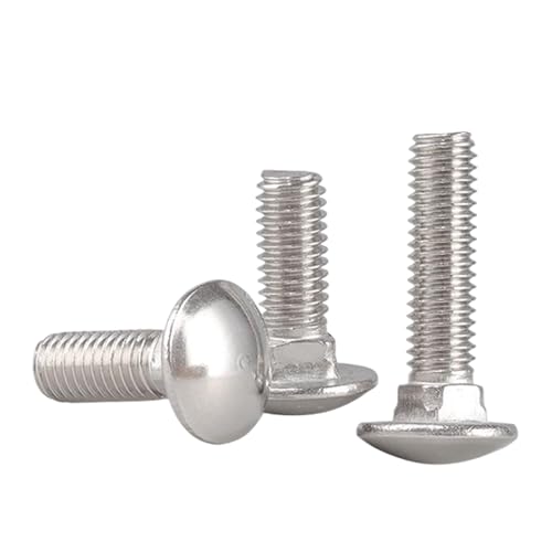 20 Stück M4-Schlossschrauben aus Edelstahl mit Vierkantansatz (Silber, 20Pcs-M4x30 mm) von Ateohwo