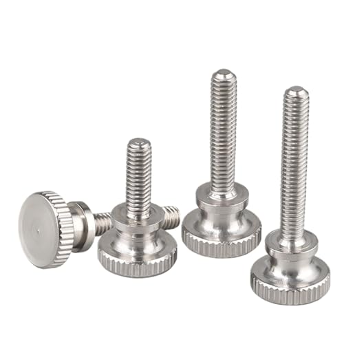 Rändelschrauben aus Edelstahl M2 mit Rändelkopf, 20 Stück (Silber, 20Pcs-M2x7 mm) von Ateohwo