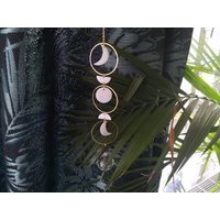 Sonnenfänger Zum Aufhängen An Der Wand, Mond, Weißgold, Aufhängen, Um Ihr Zuhause Im Feng Shui-Regenbogen Zu Beleuchten von AthanorCreations
