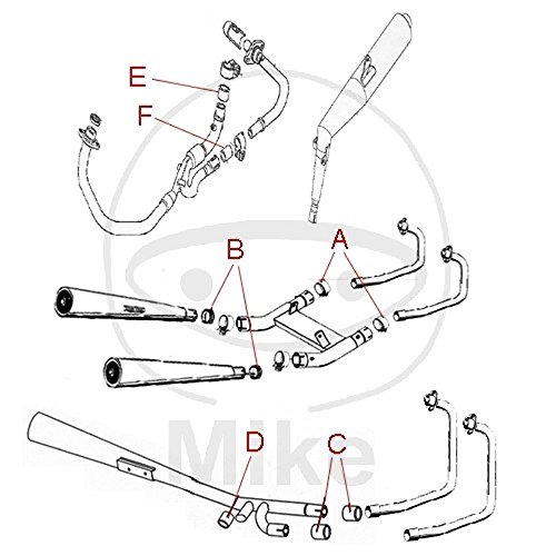 Athena Dichtung Auspuff Verbindung 28.5x32.5x30mm f. Yamaha XJ 550 uvm. Motorrad von Athena