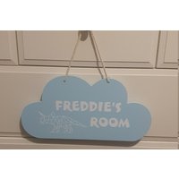 Personalisiertes Wolkenschild, Wolke Aufhängend, Schild, Schlafzimmer Schilder Für Kinder, Kinderzimmer Deko von AthenaGiftsStore