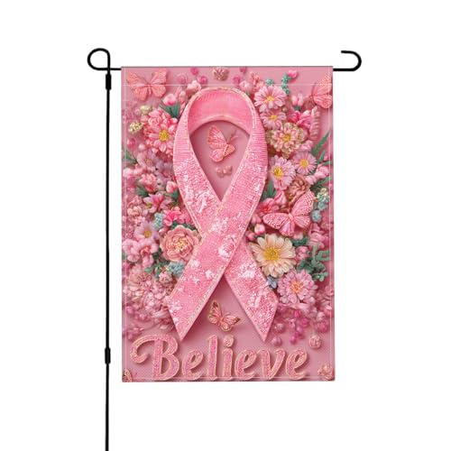 Believe Gartenflagge, doppelseitig, 30,5 x 45,7 cm, Außendekoration, Jute, saisonale Hofflagge für den Außenbereich, Zuhause, Urlaub von Athjunss