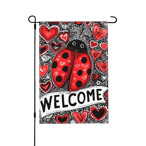 Coccinellidae Gartenflagge, doppelseitig, 30,5 x 45,7 cm, Außendekoration, Jute, saisonale Hofflagge für den Außenbereich, Zuhause, Urlaub Coccinellidae Gartenflagge, doppelseitig, 30,5 x 45,7 cm, Außendekoration, Jute, saisonale Hofflagge für den Außenbereich, Zuhause, Urlaub von Athjunss