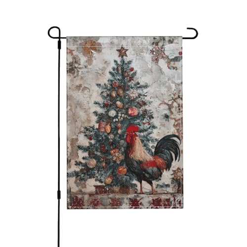 Hahn-Gartenflagge, doppelseitig, 30,5 x 45,7 cm, Außendekoration, Jute, saisonale Hofflagge für den Außenbereich, Zuhause, Urlaub Hahn-Gartenflagge, doppelseitig, 30,5 x 45,7 cm, Außendekoration, Jute, saisonale Hofflagge für den Außenbereich, Zuhause, Urlaub von Athjunss