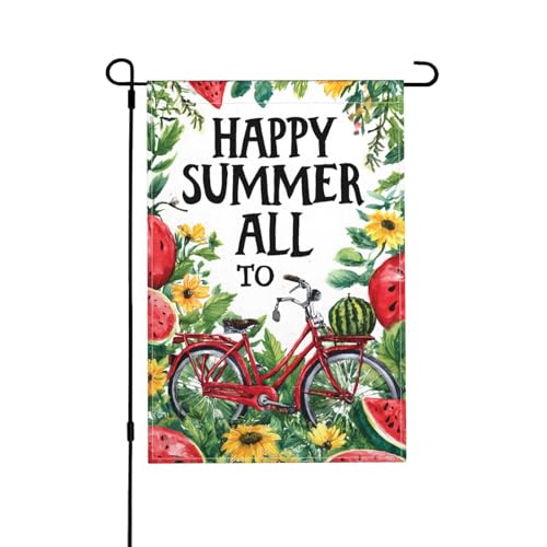 Hello Garden Flagge, doppelseitig, 30,5 x 45,7 cm, Außendekoration, Jute, saisonale Hofflagge für den Außenbereich, Zuhause, Urlaub von Athjunss