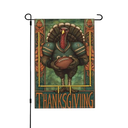 Türkei-Gartenflagge, doppelseitig, 30,5 x 45,7 cm, Außendekoration, Jute, saisonale Hofflagge für den Außenbereich, Zuhause, Urlaub von Athjunss