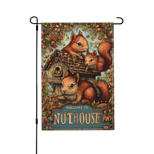 Willkommens-Gartenflagge, doppelseitig, 30,5 x 45,7 cm, Außendekoration, Jute, saisonale Hofflagge für den Außenbereich, Zuhause, Urlaub von Athjunss