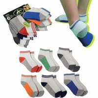 6 Paar Low-Cut-Sportsocken für Kinder 3-5 Jahre bis Gr. 34 bunt von Athletech