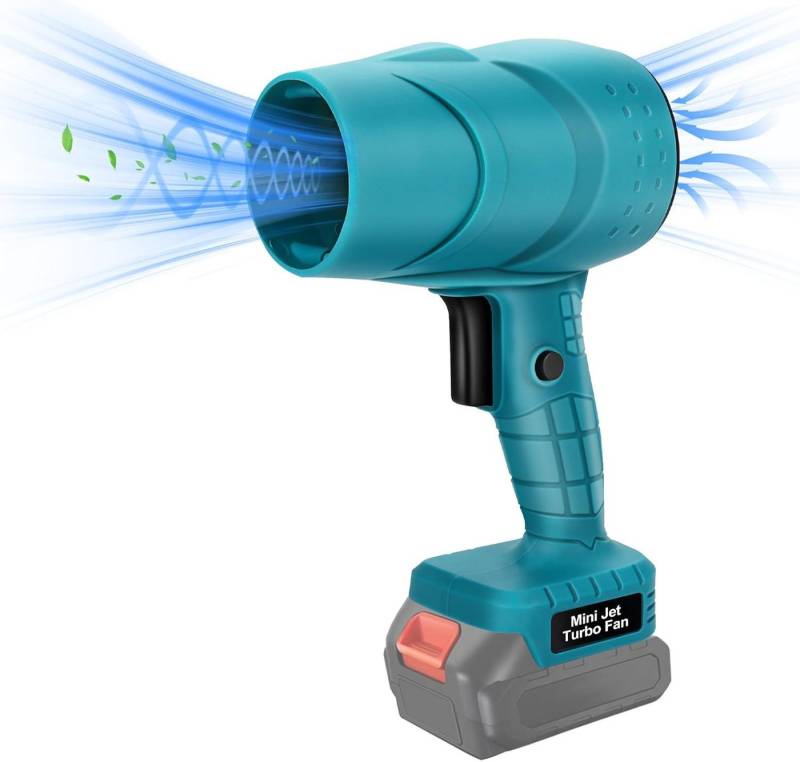 Athlix Akku-Laubbläser Mini Akku Laubbläser mit 2 Akkus, kabellos für Rasen, Laub, Auto, 1500 W, 128.000 U/min, 200 m/s Windgeschwindigkeit von Athlix