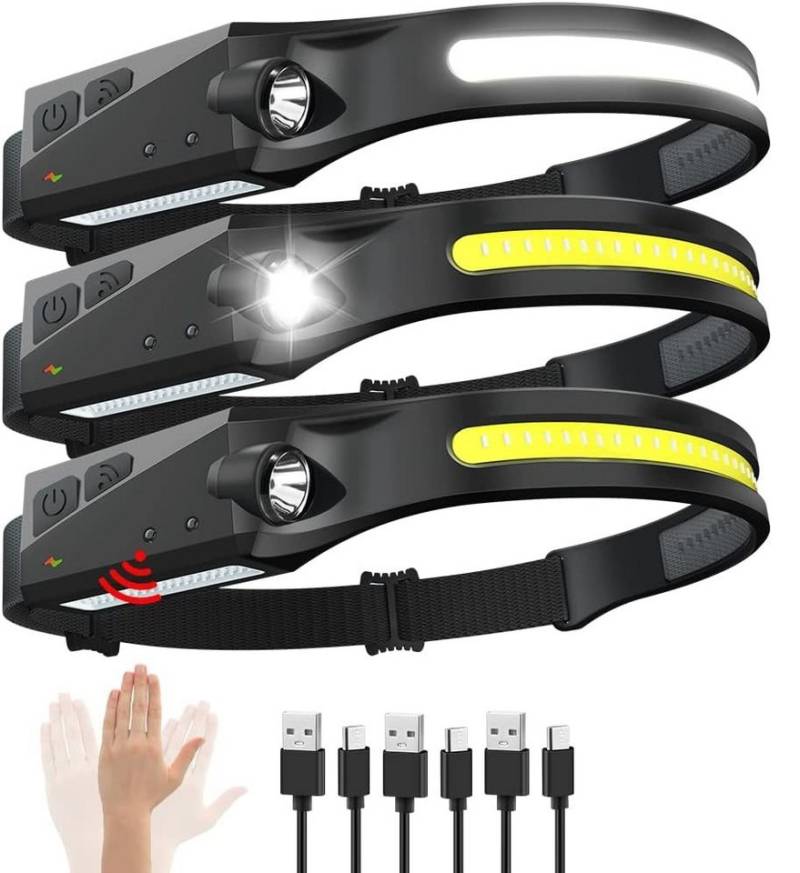 Athlix LED Stirnlampe Stirnlampen LED Sensor aufladbar Akku 5 Modi Taschenlampe, bis zu 6,5h Laufzeit, nur 97g schwer, IPX4 Wasserdicht Athlix LED Stirnlampe Stirnlampen LED Sensor aufladbar Akku 5 Modi Taschenlampe, bis zu 6,5h Laufzeit, nur 97g schwer, IPX4 Wasserdicht von Athlix