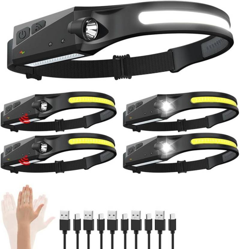 Athlix LED Stirnlampe Stirnlampen LED Sensor aufladbar Akku 5 Modi Taschenlampe, bis zu 6,5h Laufzeit, nur 97g schwer, IPX4 Wasserdicht Athlix LED Stirnlampe Stirnlampen LED Sensor aufladbar Akku 5 Modi Taschenlampe, bis zu 6,5h Laufzeit, nur 97g schwer, IPX4 Wasserdicht von Athlix