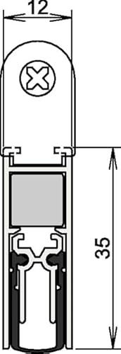 Athmer Türdichtung Doppeldicht M-12/35 833 mm kürzbar von Athmer