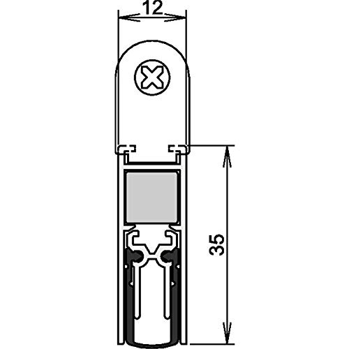 Athmer Türdichtung Doppeldicht M-12/35 708 mm kürzbar von Athmer