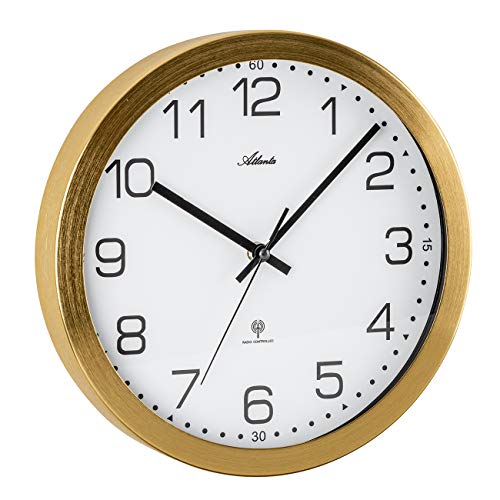 Atlanta Funk Wanduhr 30 cm Gold Metallgehäuse 4371-9 Atlanta Funk Wanduhr 30 cm Gold Metallgehäuse 4371-9 von Atlanta