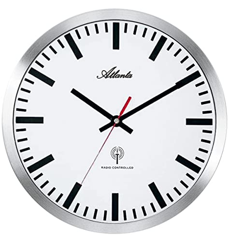 Atlanta Funk-Wanduhr Ø 30 cm, Metallgehäuse 4371/B von Atlanta