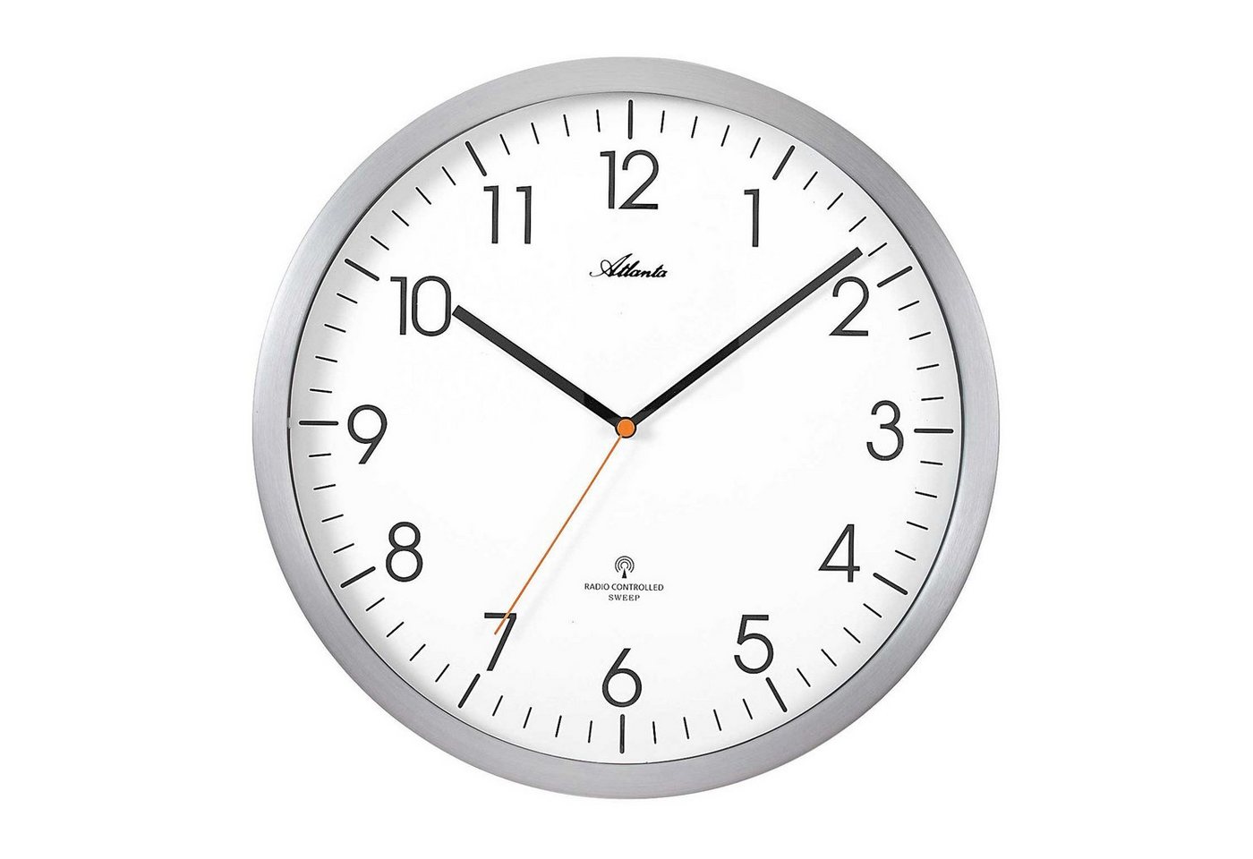 Atlanta Funkwanduhr Atlanta 4382/4 silber Funk-Wanduhr Metallgehäuse Atlanta Funkwanduhr Atlanta 4382/4 silber Funk-Wanduhr Metallgehäuse von Atlanta