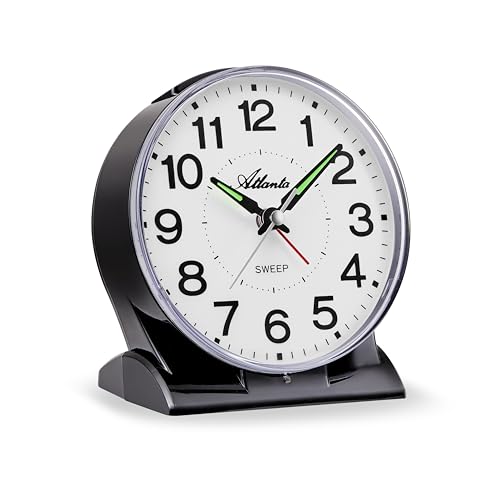Atlanta Großer Quarzwecker mit automatischem Nachtlicht Sensor Geräuscharm Quarz Analog Schwarz - 2180/7 Atlanta Großer Quarzwecker mit automatischem Nachtlicht Sensor Geräuscharm Quarz Analog Schwarz - 2180/7 von Atlanta