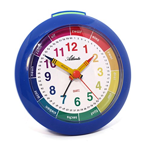 Atlanta Kinderwecker Lernwecker Blau Jungen Wecker für Kinder 1265-5 von Atlanta