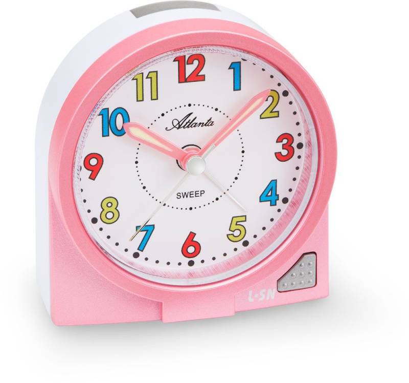 Atlanta Quarzwecker Kinderwecker rosa 8 cm - Atlanta Modell: 2127/17 von Atlanta