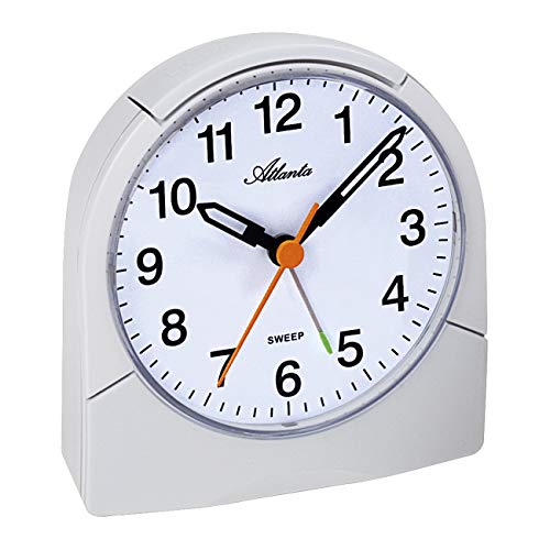 Atlanta Quarzwecker ohne Ticken Analog Weiss - 1997-0 von Atlanta