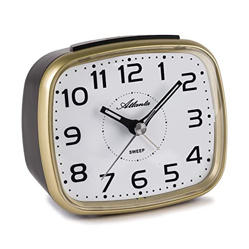 Atlanta Quarzwecker ohne Ticken mit Licht Snooze Analog Gold - 2142-9 von Atlanta