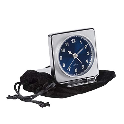 Atlanta Reisewecker Klappbar Analog Quarz Metallgehäuse Klappwecker Blau 1116-5 von Atlanta