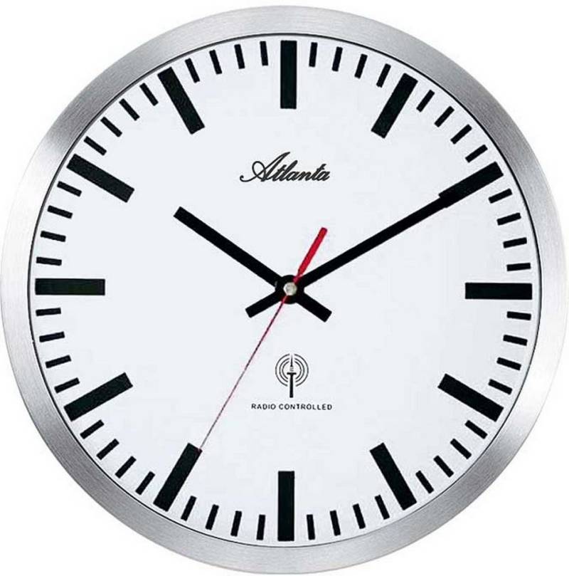 Atlanta Wanduhr Funkwanduhr GehÃ¤usedurchmesser 30 cm - Atlanta Modell: 4371/B von Atlanta