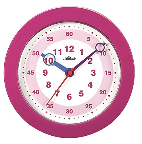 Atlanta Wanduhr für Mädchen für Kinder Rosa Pink - 4481-17 von Atlanta