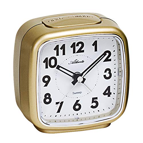 Atlanta Wecker ohne Ticken mit Licht Analog Gold - 1978-9 von Atlanta