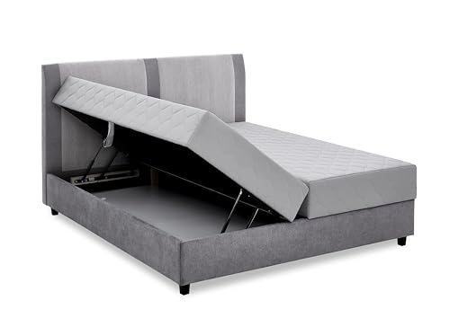 ATLANTIC home collection Stauraumbett Agnes, 2 Liegeflächen mit Taschenfederkern, Stauraum seitlich zu öffnen, Härte H2 von Atlantic Home Collection