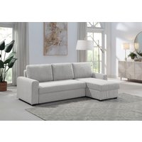ATLANTIC home collection Ecksofa "Dublin L-Form", Bettfunktion und Bettkasten, Recamiere links oder rechts montierbar von Atlantic Home Collection