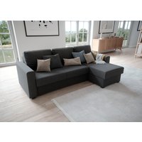 ATLANTIC home collection Ecksofa "Dublin L-Form", Bettfunktion und Bettkasten, Recamiere links oder rechts montierbar von Atlantic Home Collection