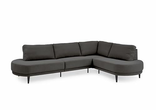 ATLANTIC home collection Ecksofa Ronny, 279 cm x 113 cm x 82 cm, Ecke wahlweise re/li montierbar, anthrazit, BxTxH: 279x199x82cm von Atlantic Home Collection