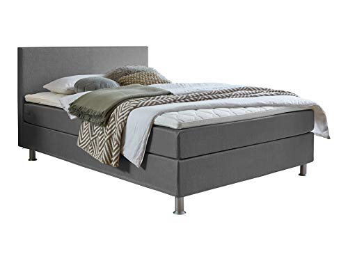 ATLANTIC home collection Edison Boxbett inklusive Rost und H3 Federkernmatratze, Graubraun, 140 x 200 cm von Atlantic Home Collection