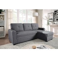 ATLANTIC home collection Ecksofa "Gerrit L-Form", Schlafsofa, mit Bettkasten, Recamiere rechts oder links montierbar von Atlantic Home Collection