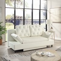 ATLANTIC home collection Schlafsofa "Coco", mit Bettkasten, Kunstleder und Kissen mit Strasssteinen von Atlantic Home Collection