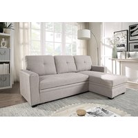 ATLANTIC home collection Schlafsofa "Gerrit L-Form", Ecksofa, mit Bettfunktion, Recamiere rechts oder links montierbar von Atlantic Home Collection