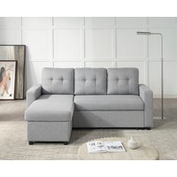 ATLANTIC home collection Ecksofa "Gino L-Form", mit Schlaffunktion und Stauraum, Recamiere beidseitig montierbar von Atlantic Home Collection