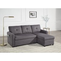 ATLANTIC home collection Ecksofa "Gustavo L-Form", mit Schlaffunktion, Stauraum & seitlichen Taschen von Atlantic Home Collection