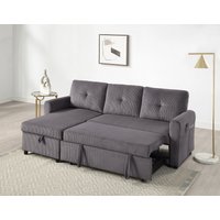 ATLANTIC home collection Ecksofa "Gustavo L-Form", mit Schlaffunktion, Stauraum & seitlichen Taschen von Atlantic Home Collection