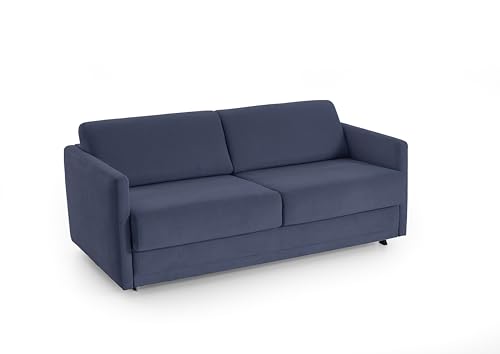 ATLANTIC home collection Schlafsofa Limone, hochwertig gepolstert, dunkelblau, Dauerschläfer mit 140/200 Liegefläche, 181x93x90 cm, BxTxH: 181x93x80cm von Atlantic Home Collection