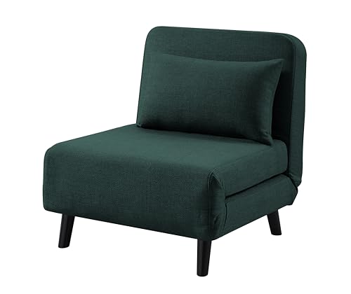 ATLANTIC home collection Sessel Robby inkl. Schlaffunktion (Liegefläche ca. 190 x 75 cm), dunkelgrün von Atlantic Home Collection