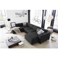 ATLANTIC home collection Wohnlandschaft "Bulky U-Form", in U-Form und XXL Sitzfläche, modular aufgebaut von Atlantic Home Collection